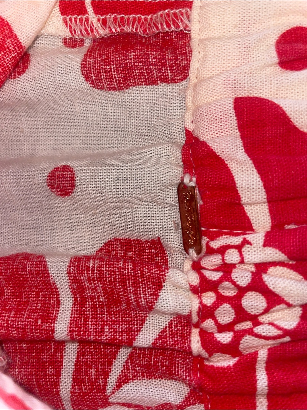 Free People Red Floral Maxi Skirt NWOT - Picture 6 of 7